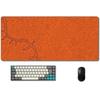 Orange Black Line Mouse Pad 900x400 Non-slip Wear-resistant Rubber Bottom with Stitched Edge Keyboard Mat Suitable for Office