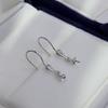 Minimalist  9-10Mm Pearl Hook Earrings S925 Silver Two Tone Finished Jewelry and Earring Settings for Replacement or DIY