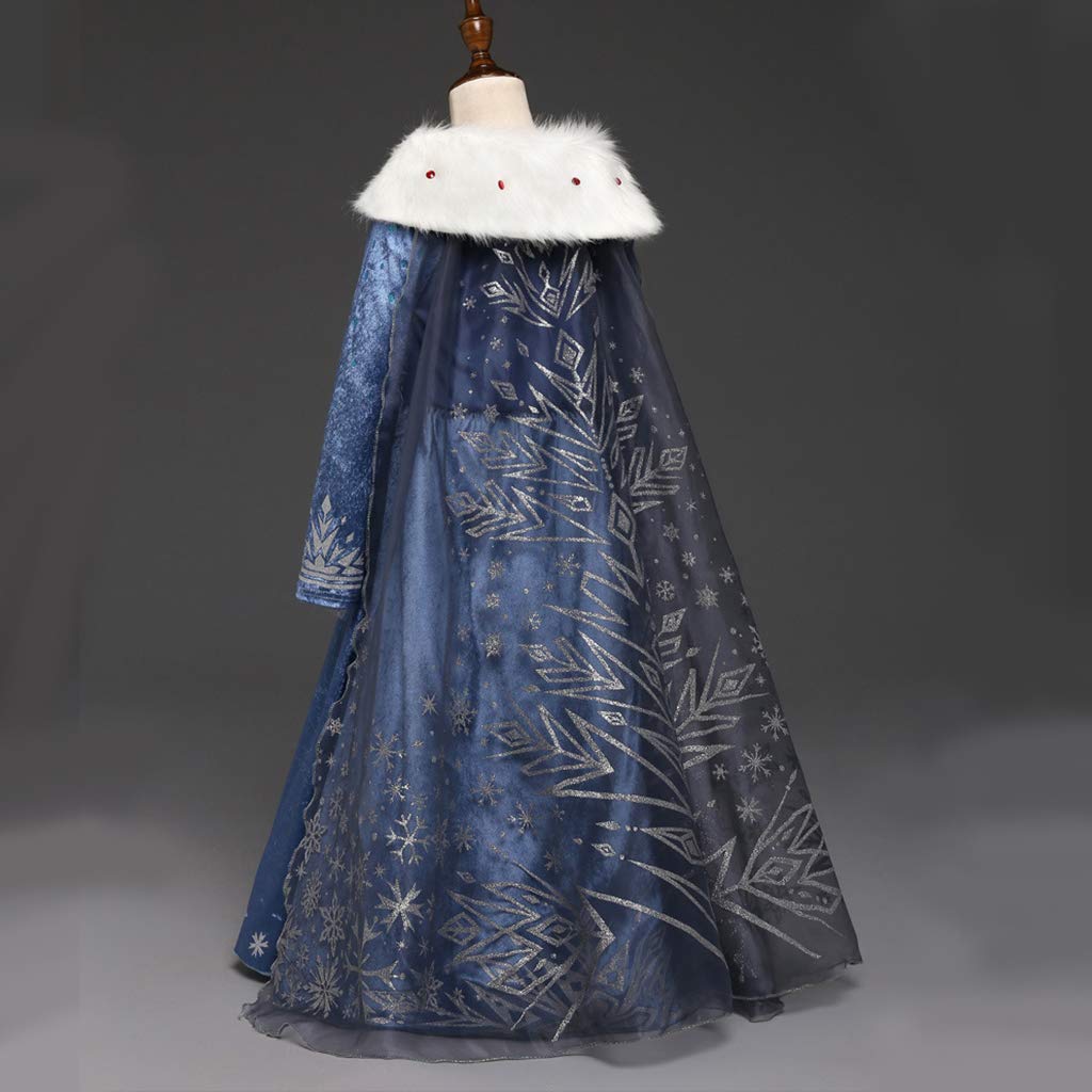 Princess Dress Elsa Luxury Frozen Elsa Disney Gift Snow Queen [Formemory] Kids' Costume, Dress, Set, Dress, Girls' Princess-Style Dress, Kids'
