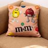 M&M's Cushion Cover Premium Comfort Reversible Pillow Cove -Two In One Design for Any Room & Car Interior