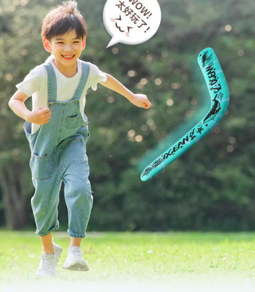 Children's Soft EVA Foam Boomerang - Hand-Thrown Outdoor Sports Toy