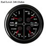 ELING 85mm 4 in 1 Multifunction Meter Oil Pressure 5Bar 10Bar 80PSI Water Temperature Oil Level 8-16V Voltmeter for Cars Ships