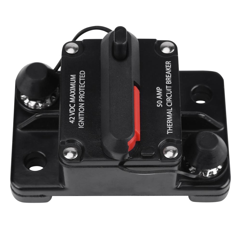 DC12V42V Auto Stereo Audio Inline Leistungsschalter Manuelles Zurücksetzen(50A)