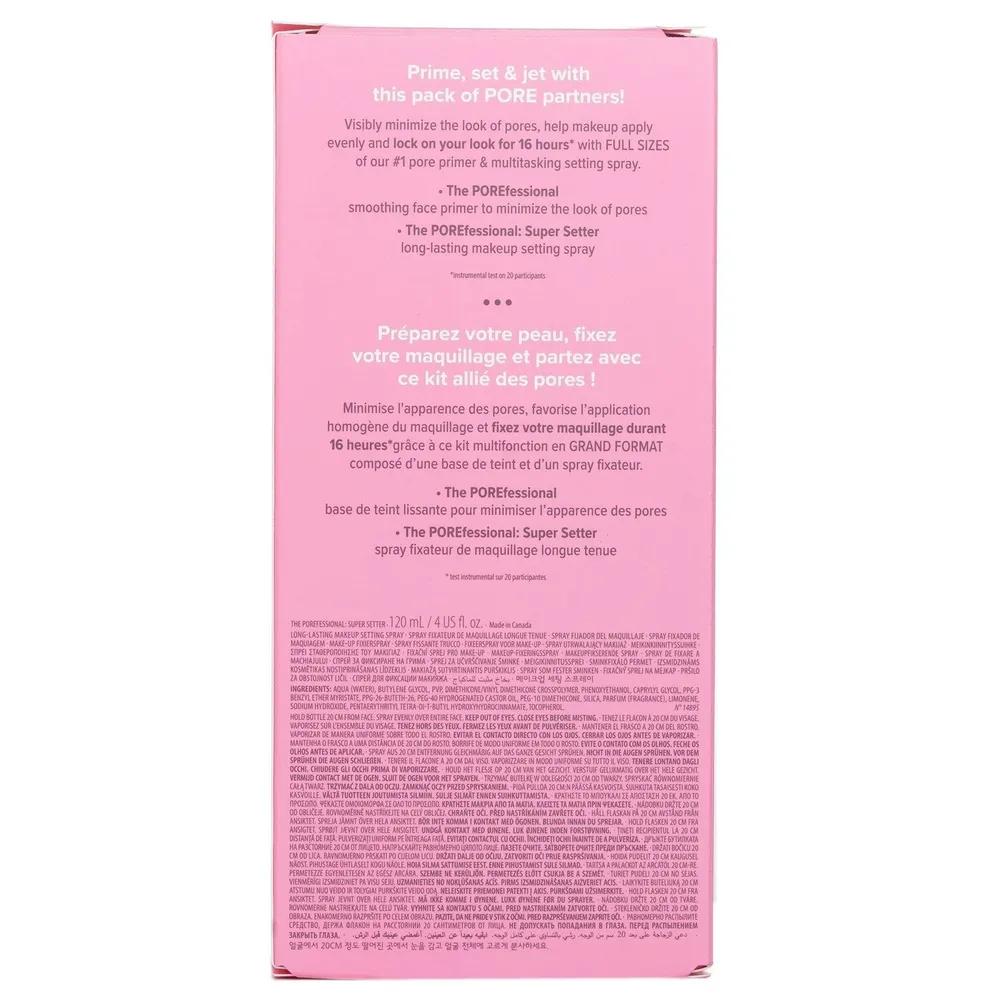 Prime Set Pore Pack: Pore Professional Smoothing Primer + Super Setter Long-Lasting Setting Spray 2 Pcs