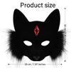 Faux Furs Wolf Foxes Mask Plush Cats Half Face Mask Foxes Cats Wolf Cosplay Costume for Masquerades Halloween Christmas