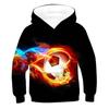 Boys Kids Winter 2023 Autumn Hoodie Long Sleeve 3d Print Football Girls Leisure Sweatshirt Daily Active Fashion Streetwear Sports