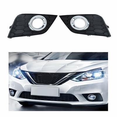 Front Bumper Fog Light Lamp Frame Covers For Nissan Sentra 2016-2019