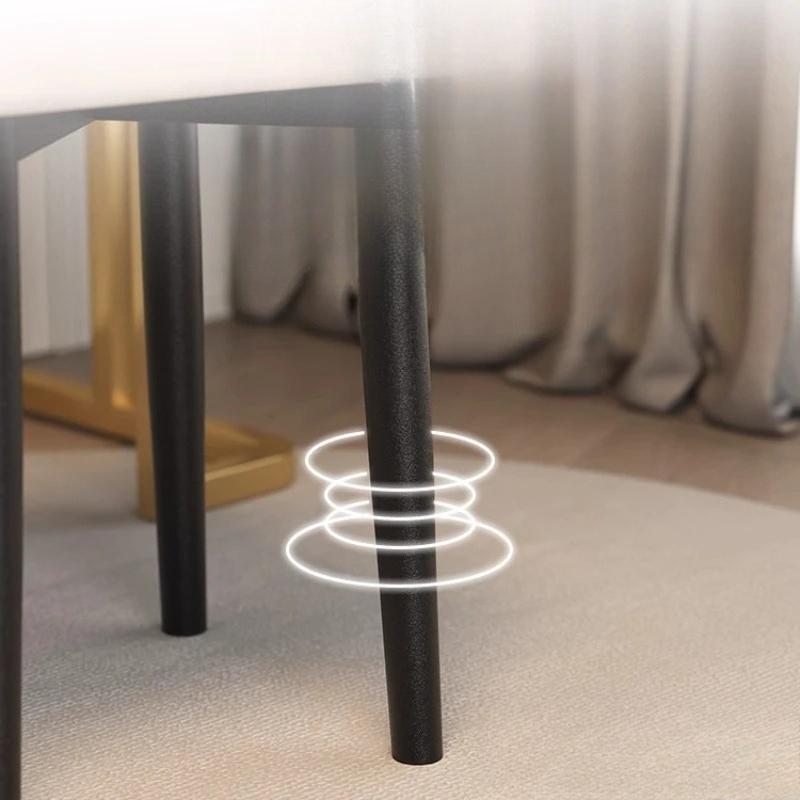Nordic Home Luxury Upholstered Dining Chair Stackable Stool Simple Backrest Bedroom Makeup Chair for Dining Room