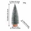 5 Pcs Different Size Pine Needles Tree with Snow, Mini Table Christmas Tree, Christmas Tree Gift for Kids and Friends, New Year's Tree Decoration