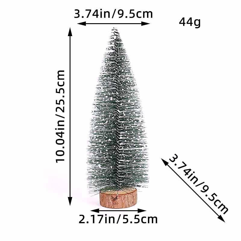 5 Pcs Different Size Pine Needles Tree with Snow, Mini Table Christmas Tree, Christmas Tree Gift for Kids and Friends, New Year's Tree Decoration