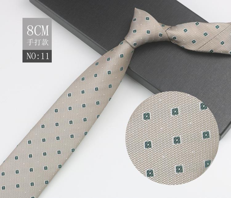 Men'S Business Gentleman'S Suit Wedding Meeting Pattern Host High-End Jacquard Green 8Cm Hand Tie