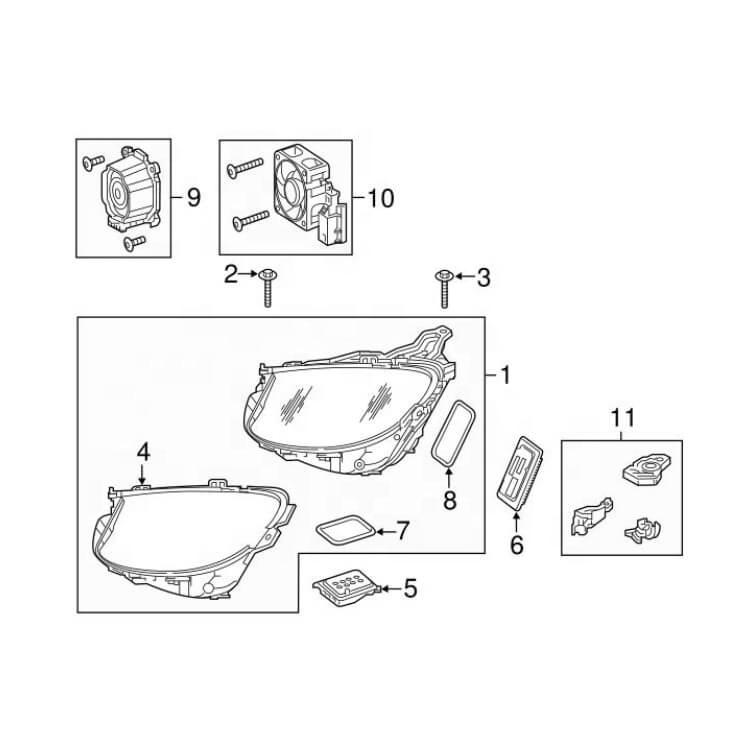 Repair Kit for Mercedes-Benz E-Class W213 Headlight Bracket