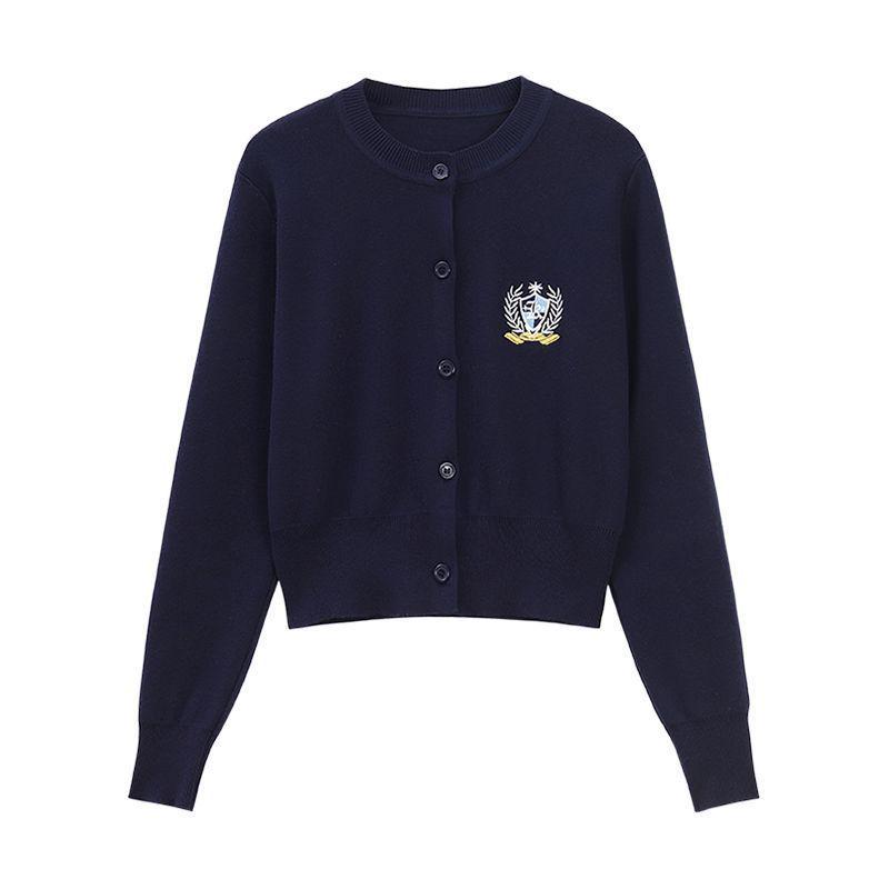

Plus Size Spring College Style Knit Cardigan & High Waist A-Line Skirt Set for Women S (Recommended under 95 jin)