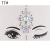 Fashion Colorful 3D Crystal Temporary Tattoo Face Gems Jewels Rhinestone Glitter Adhesive Stickers Festival Body Facial Decor