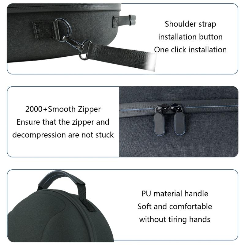 Portable VR Headset Carrying Bag Waterproof and Dustproof EVA Hard Storage Case for Meta Quest 3 VR Accessories