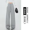 Lamb wool sweatpants women's autumn and winter new black leggings small fleece thickened Harlan sweatpants