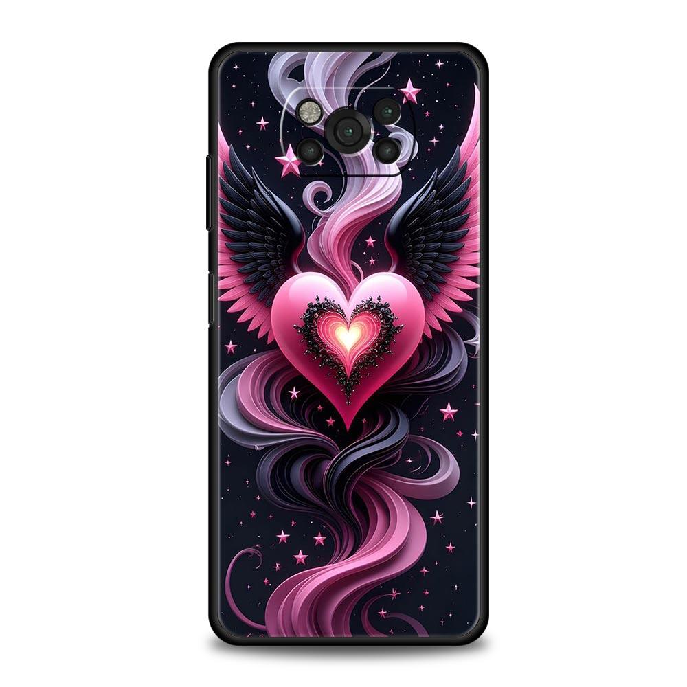 Colored Love Heart Printed Phone Case Cover  for Xiaomi Poco F7 Ultra F6 F5 F4 F3 X6 X5 X4 X3 NFC C51 C55 M4 GT Soft TPU Shell