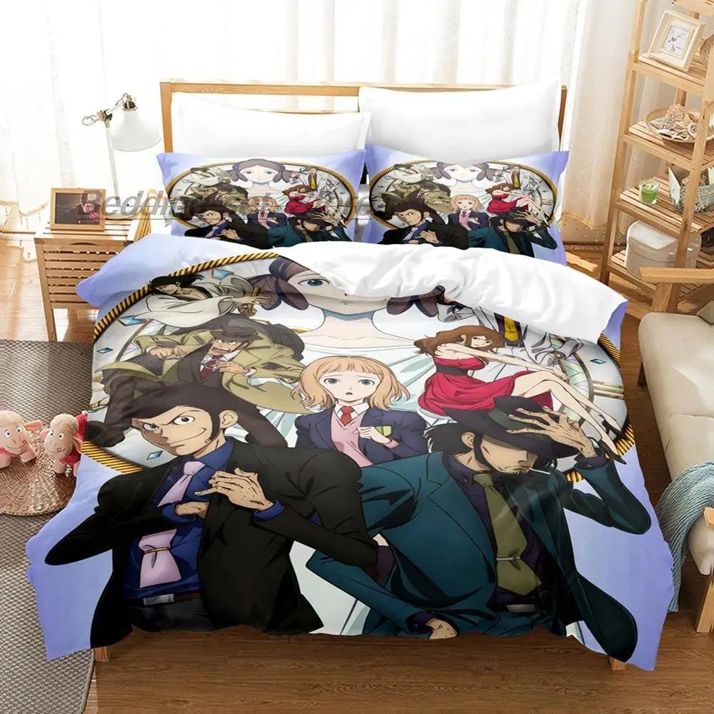 Lupin the 3rd Bedding Set Single Twin Full Queen King Size Bed Set Aldult Kid Bedroom Duvetcover Sets 3D Print Anime