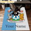 Custom Name Coventry City Crest Design Rug Office Rug Chair Mat Non Slip Carpet Rugs for Bedrooms Dining Room Living Room Home Decor gifts