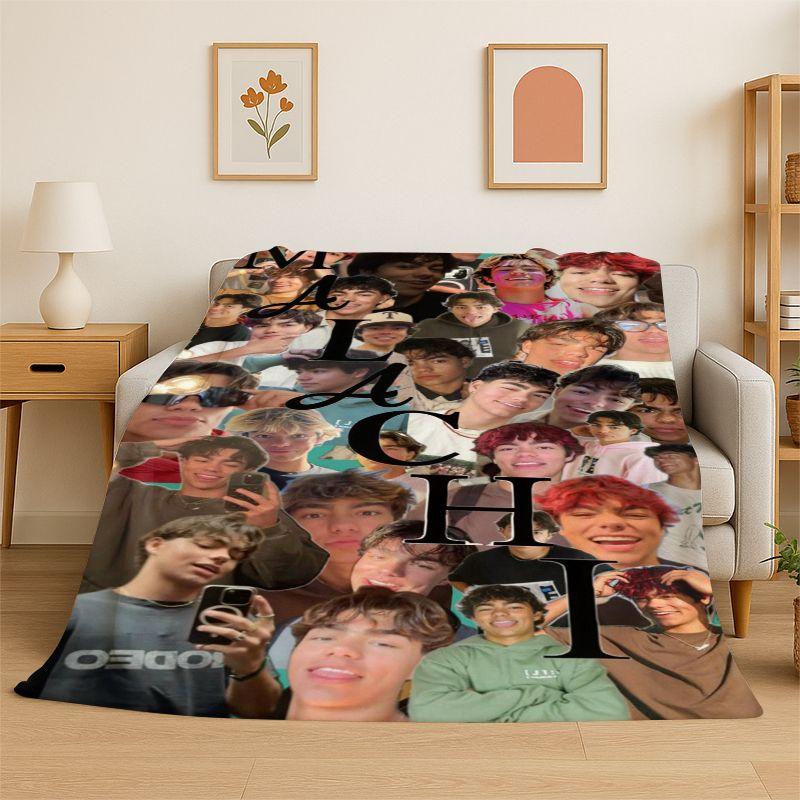 Fashion Malachi Barton Star Soft Flannel Throw Blanket,Warm Cozy Blanket for Bed,Couch,Sofa,Bedroom,Living Room,Travel,Picnic