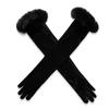Cosplay Christmas Gloves Plush Etiquette Mittens 55cm Velvet Long Gloves  Autumn