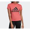 Adidas Logo Print Sports Short Sleeve T-Shirt Women Tops Prism-Pink DY7733