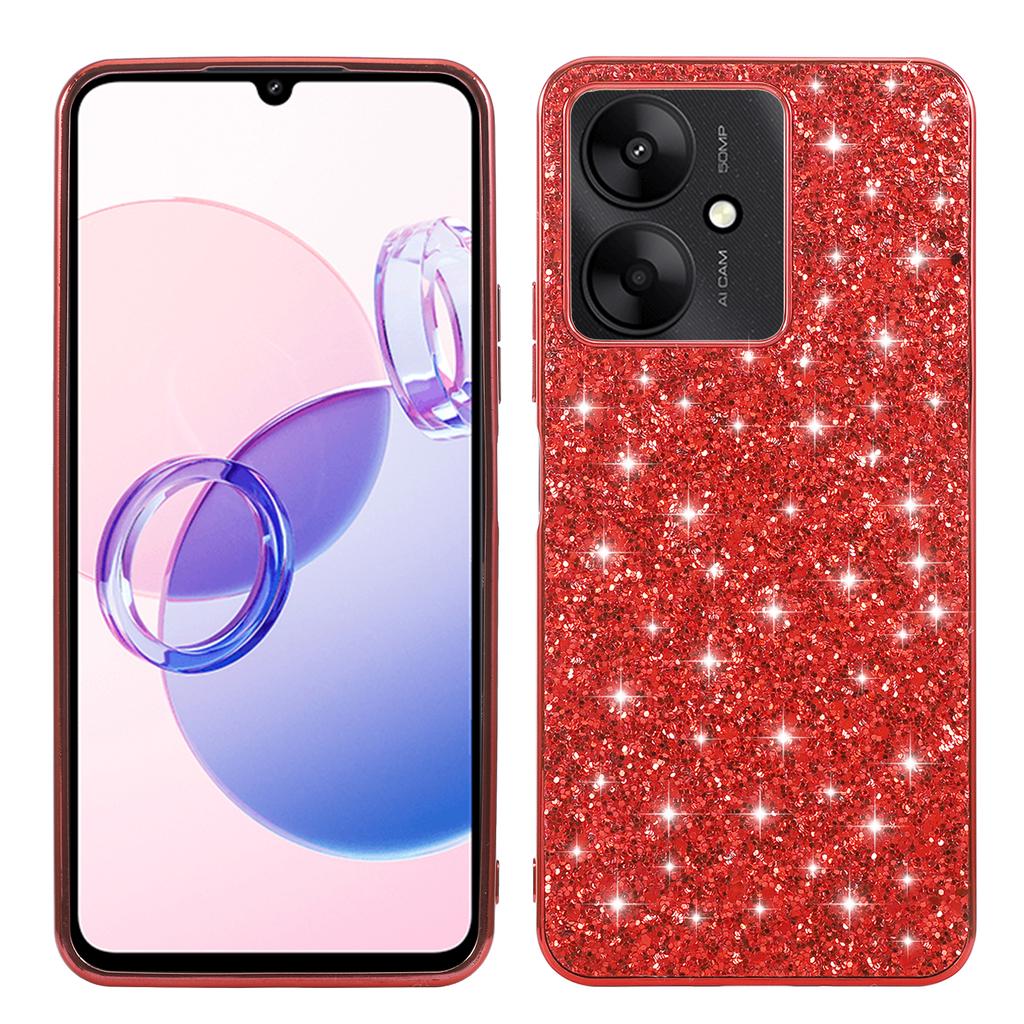 Für Xiaomi Redmi 13C 4G/5G/13R 5G/Poco C65 4G/M6 5G Hülle TPU+PC Glitzer Handyhülle