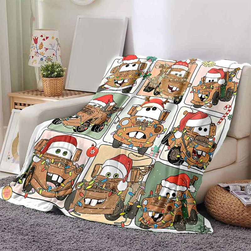 1pc Rustic Mcqueen Flannel Blanket Soft Warm Throw Blanket for Bedroom Living Room Bed Travel Camping Picnic Gift. M730064