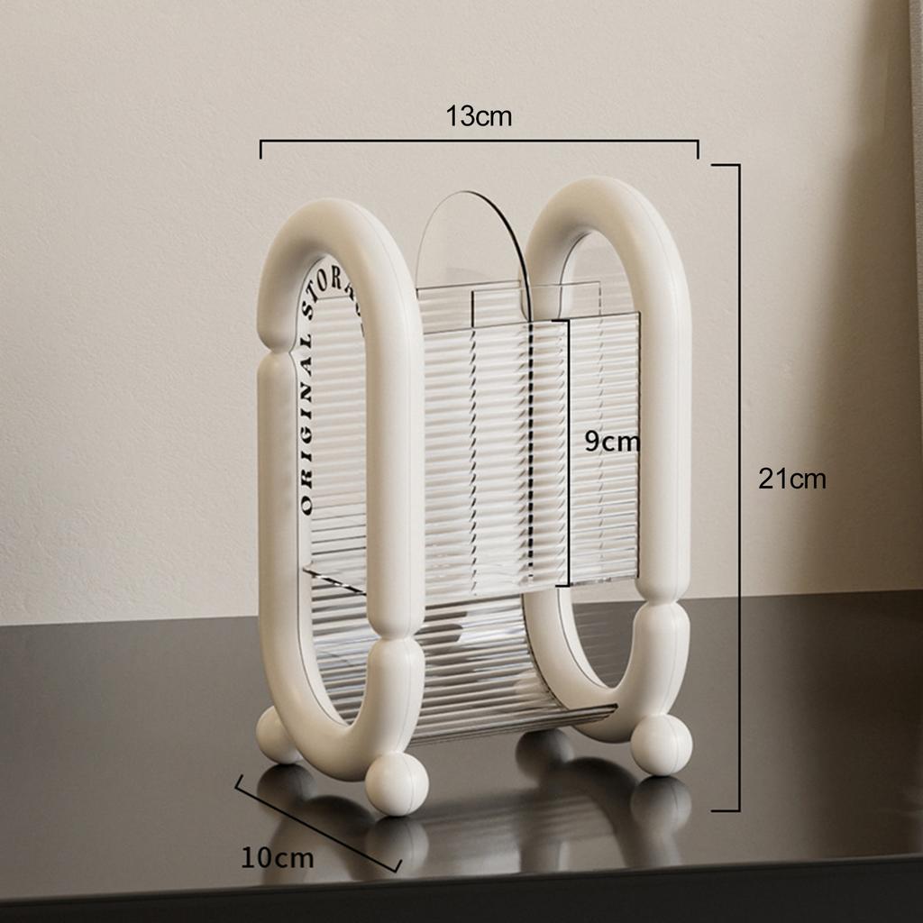 Makeup Brush Cosmetic Brush Holder Stand with Compartments for Eyebrow Pencil Lipstick Makeup Brush Pen Storage