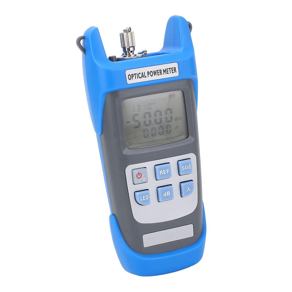 Optical Power Meter High Accuracy Rechargeable Fiber Attenuation Tester with LED Light -50 to +26dbm