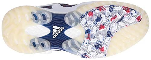 Adidas Golf Code Chaos Boa 21 Herren Golfschuhe, Weiß/Legend Marine/Scharlachrot, Größe 27,5 cm
