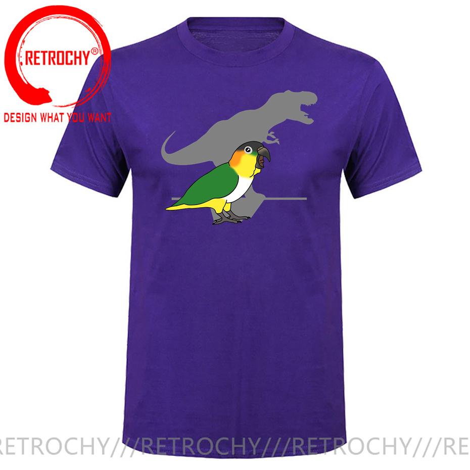 Trex Black Headed Caique TShirt Funny Bird Memes T Shirt Dinosaur Harajuku Gothic Unisex Tshirt Ullzang Streetwear Tops Tee Shirt