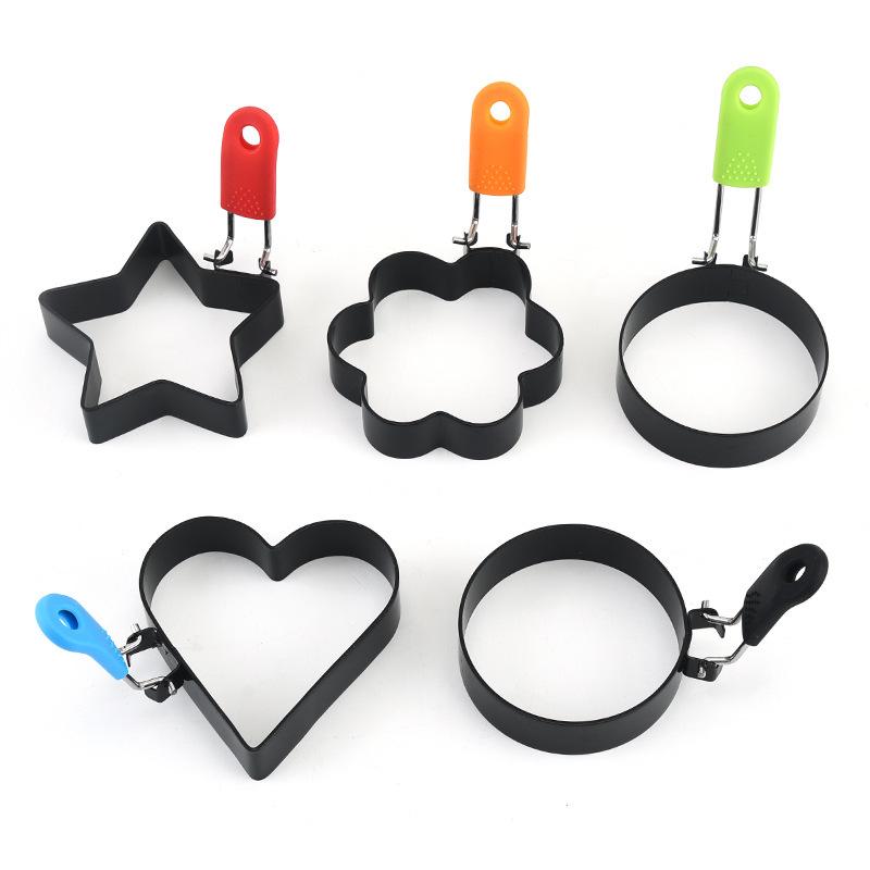 Forma ze stali nierdzewnej do smażenia jajek o nieregularnym kształcie - Narzędzie kuchenne do okrągłych smażonych jajek