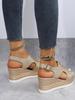 New Women's Roman Wedge Sandals with Peep Toe and Thick Sole