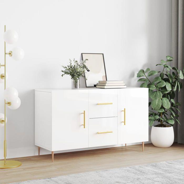 VidaXL Buffet High-gloss White 100x36x60 Cm Engineered Wood 828158