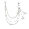 Punk Skateboard Metal Waist Chain With Hollow Star Pendant For Men And Women