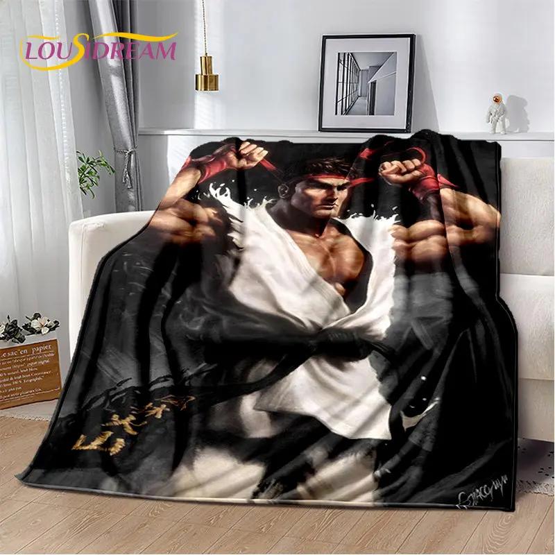 Retro Game Street Fighter Gamer Soft Plush Blanket,Flannel Blanket Throw Blanket for Living Room Bedroom Bed Sofa Picnic Cover