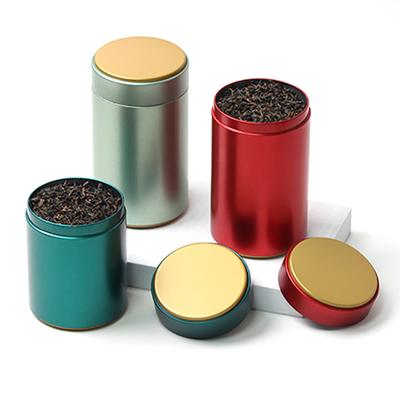 Boîte à thé portable de couleur unie, boîte scellée pour le thé, récipient de rangement pour le thé, boîte en fer blanc, boîte à café et à sucre, rangement de cuisine