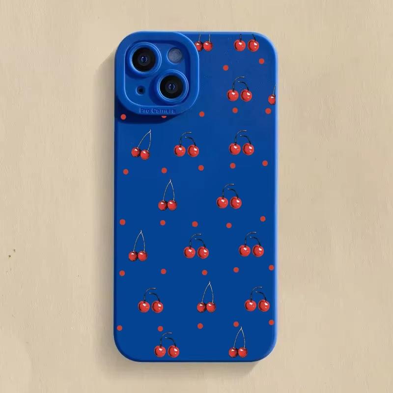 Cute Cherry Bow Silicone Phone Case For Samsung Galaxy S25 Ultra S24 S23 S21 S20 FE S21 Plus S24FE A55 A54 A35 A15 Soft Cover