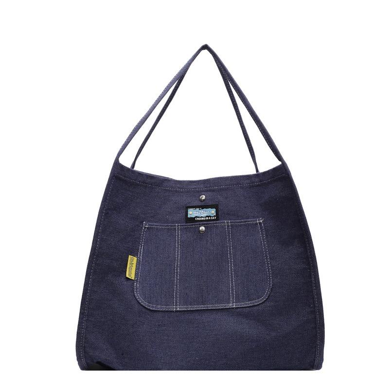 New Trendy Casual Denim Bag Women's Large-capacity Commuter Shoulder Bag Fashionable Portable Tote Bag