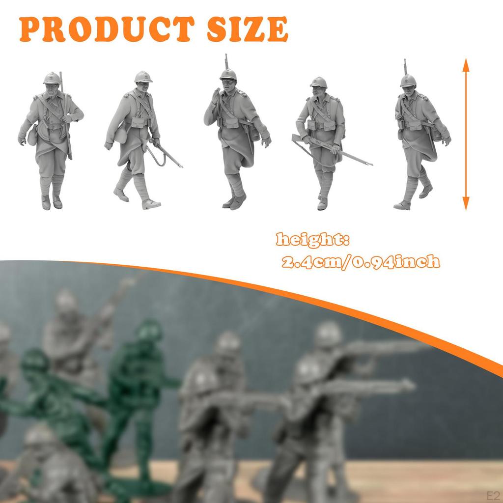 5Pcs Miniature Figures Unpainted Mini People Figurines Tiny Action Model for DIY Scene