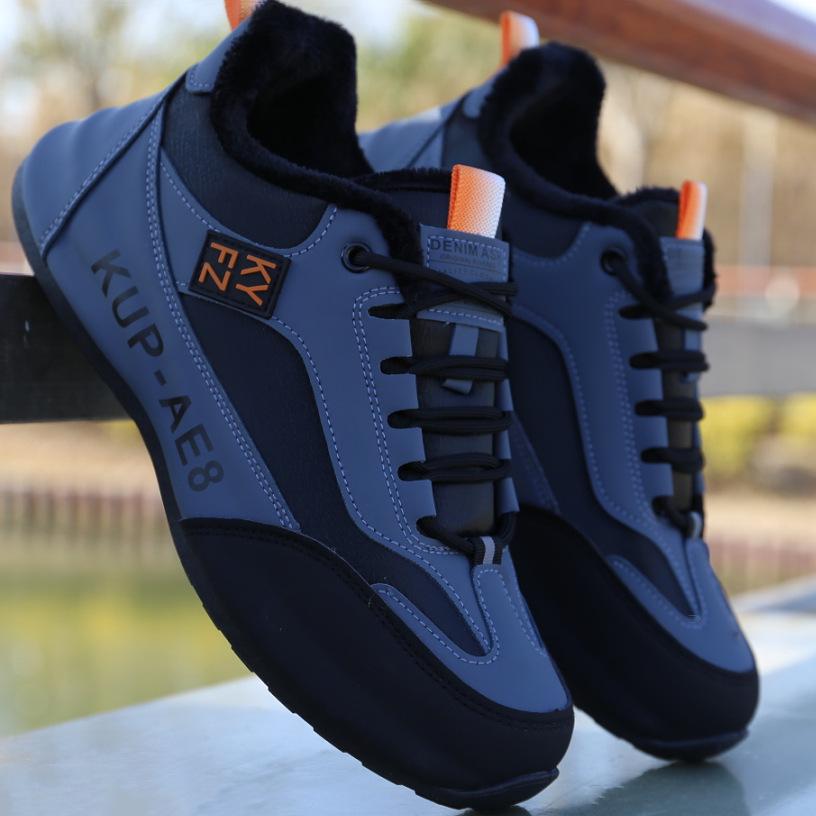 Brand 2025 Men's Waterproof Leather Sneakers - Versatile Casual Travel Shoes for Spring and Autumn