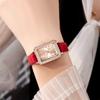 Fashion Light Luxury Diamond-Encrusted Square Exquisite Case Women'S Middle School Student Waterproof Belt Quartz Watch