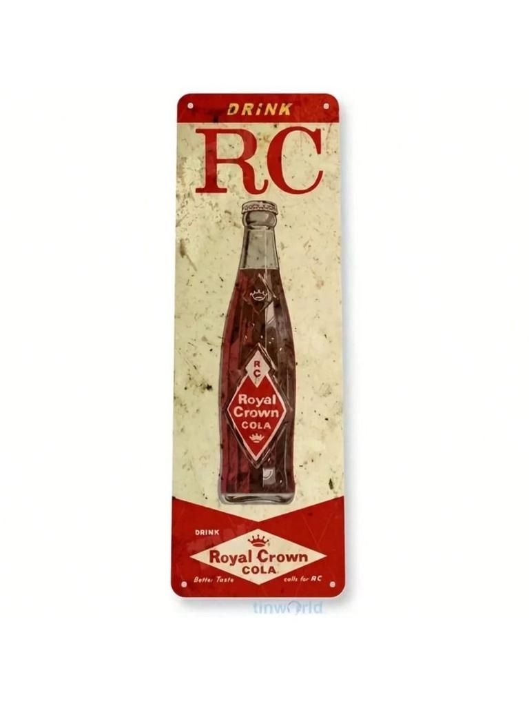 Vintage Royal Crown Cola Metal Wall Art Sign Home Decor