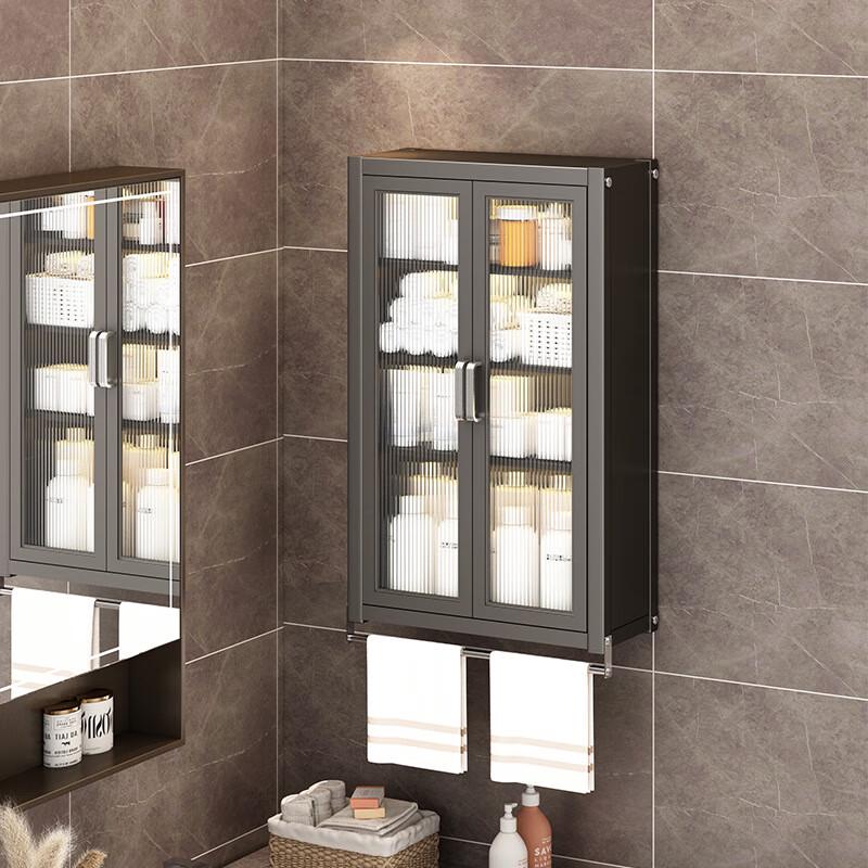 No-Drill Bathroom Wall Storage Shelf