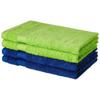 100% Cotton 4 Piece Hand Towel Set, 500 GSM (Iris Blue and Spring Green)