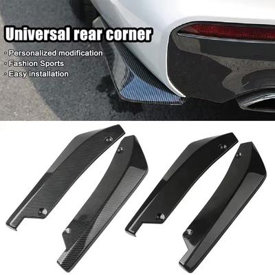 Car Front Rear Bumper Strip Lip Spoiler Diffuser Splitter Scratch Protector Carbon Fiber Winglets Side Skirt Extension Universal