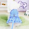 Spring and Summer 2024 New Pet Dog Clothes Vertical Traction Skirt Small and Medium-sized Dog Teddy Dog Clothing Bomei Skirt
