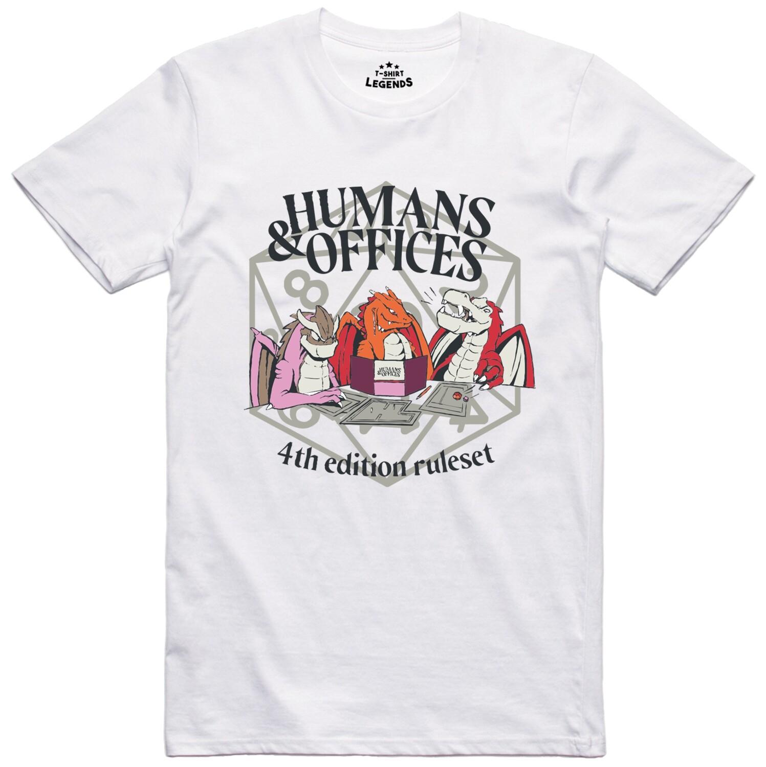 Funny Mens T Shirt Role Playing Game Design Humans & Offices RPG Tee XXL