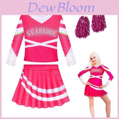 Costume da Cheerleader Cosplay Bambini Zombies 3 Colori Vivaci E Qualità Premium
